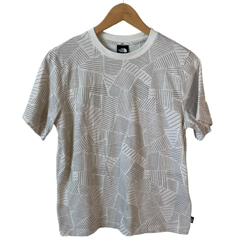THE NORTH FACE Women Marina Luxe Crew Neck T Shirt Cream Gray S Gorpcore Outdoor - Picture 2 of 11